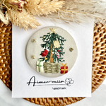刺繍ブローチorヘアゴム✳︎クリスマスツリー