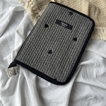 オーダー品　母子手帳ケース　ヌビ　ハート　ダークグレー　M