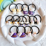 《2個セット》　ハロウィンヘアゴム　/   キッズヘアアクセサリー　キッズヘアゴム　ベビーヘアアクセサリー　ベビーヘアゴム　髪ゴム　カボチャ　ハロウィーン　はろうぃん　おばけ　オバケ　魔女　まじょ