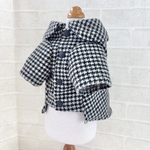 千鳥格子のショートコート