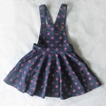【Ｄ様オーダーのお品】デニムニットのサロペットスカート