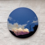 こむぎ様オーダーページ　【moon sky No.65】アクリル画〔原画〕