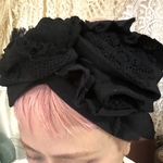 ラフィネレースワイヤーターバン・ブラック