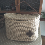 麻紐バッグ風小物入れ