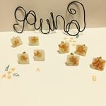 【秋限定】香るきんもくせい(スクエア)ピアス:gauna