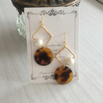 べっ甲パーツ🌟秋ピアス