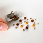 木の実のバスケット　ミニかぼちゃパーツ付き　1/12ミニチュア