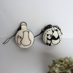 マカロンケース刺繍:しろくま親子