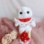 猫ちゃん.わんちゃん用クリスマススタイ【もふサンタビブ】レッド❤️