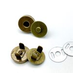 14mm　20組 マグネットホック　アンティークゴールド
