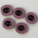 ボタン レトロ 変形 ピンク 2つ穴 2穴 21mm×20mm 5個セット ew-107