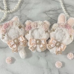 10~12センチ ちびぐるみ ぬい服 フラワー アプリコット