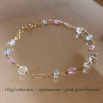 14kgf 宝石質オーソクレースのパステルbracelet