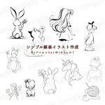 線画風イラスト作成
