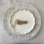 【skullribbon専用】クッキーみたいな席札にもなる木製ネームキーホルダー