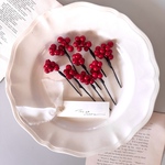 ❤︎赤い実ヘッドパーツ　8本セット　七五三髪飾り　成人式髪飾り　卒業式髪飾り