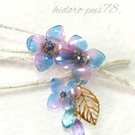 紫陽花の花ブローチNo.3