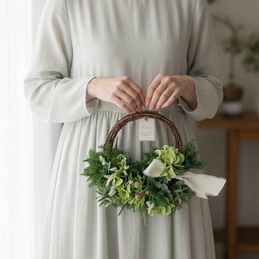 大きめ】フレッシュブーケからドライに変化するスワッグ ドライ