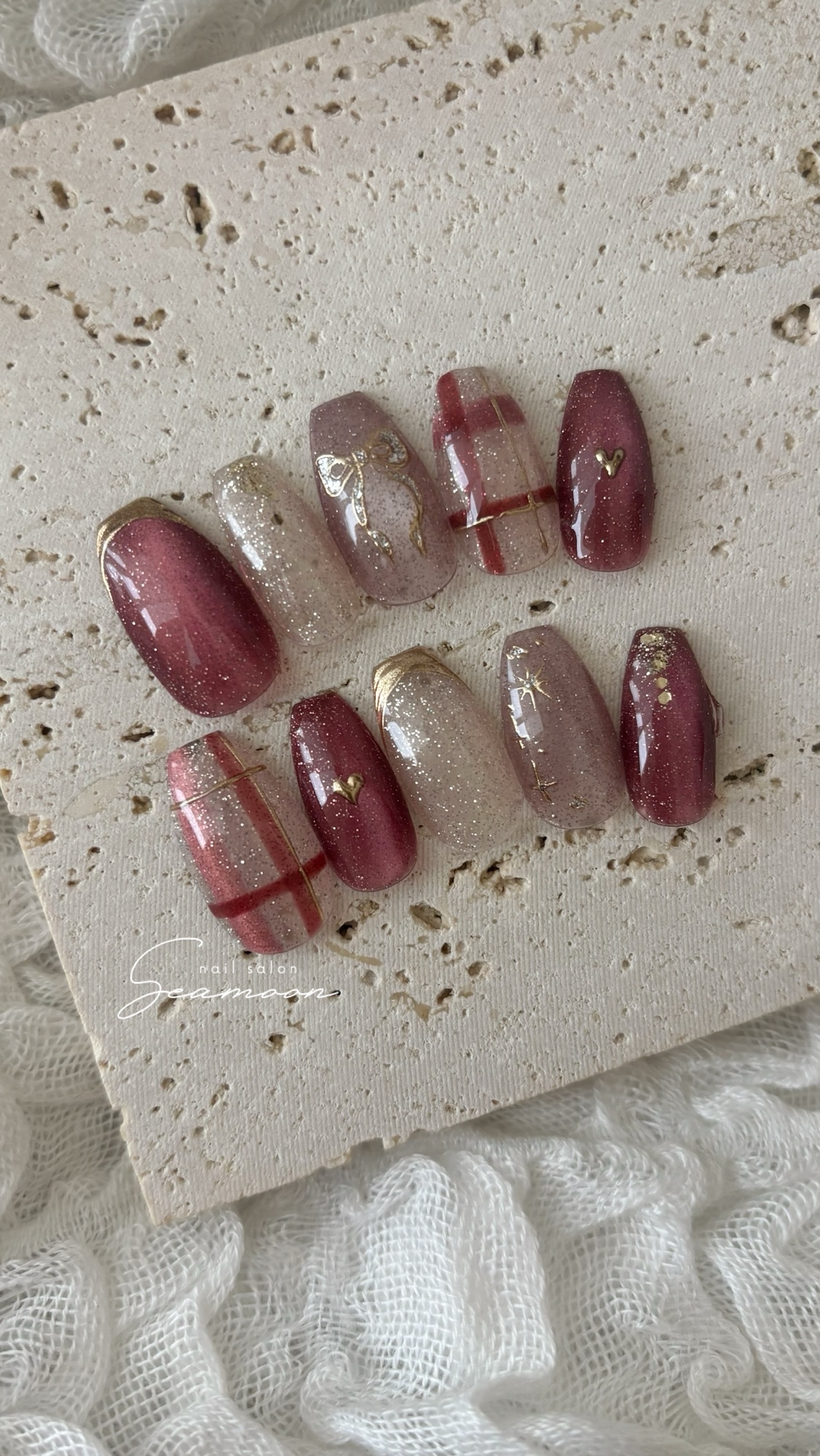 再販 ☽ キラキラツイード ニュアンスネイル‪ 𓂃 𓈒𓏸◌‬ 卒業式ネイル