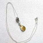 ゴールドタイチンルチルクォーツ（太金針水晶）　天然石ネックレス　（チェーン・silver925）