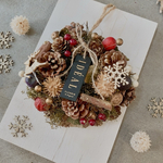 🈹 早割🎄★毎年飾れるクリスマスリース★【早割特別価格】クリスマスリースS トナカイ＆レッドベリーS　クリスマスギフト　お正月飾り　しめ縄　しめ飾り　スワッグ　お正月リース　玄関リース　