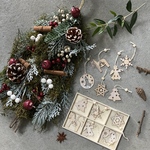 🈹 早割🎄特別掲載　★木箱入りクリスマスオーナメント　12セット　木箱入り　クリスマス　リース　クリスマスギフト　お正月飾り　しめ縄　しめ飾り　スワッグ　お正月リース　玄関リース　クリスマス
