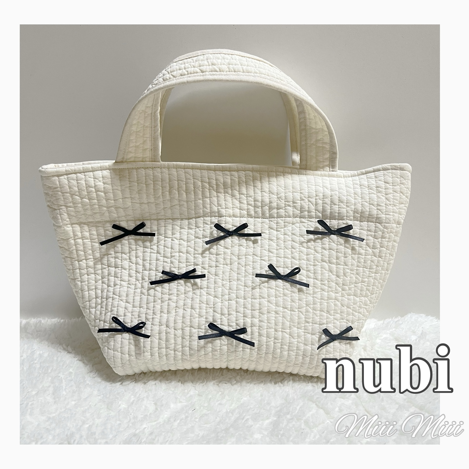 【専用ページ】リボンヌビバッグ 出産の為配送停止しています♡チュール付きヌビマザーズバッグ florist