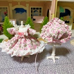 おかあさんのお洒落ワンピース◆ドール服◆シルバニアにも◆