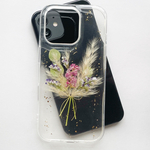 【ナチュラルブーケ】  スマホケース　押し花スマホケース　全機種対応　ソフトケース　アンドロイド　手帳型ケース　iPhone17 16 15 13 バンパーケース　花束　ドライフラワー　パンパスグラス