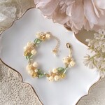 冬薔薇の花かんむりブレスレット