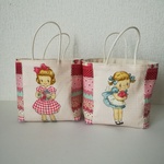 小物入れにもなるギフトバッグ2点セット＜マーガレット＆ソフィー＞pink①