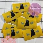 8枚　ハンドメイド 布ダグ 刺繍 猫　ねこ　可愛い　織りタグ　タグ