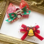 1セット限り　セール　クリスマスリボンクリップ☆2点セット♡キッズクリップ♡バッグに付けても♡プチギフト②