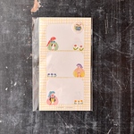 【手帳リフィル　M6サイズ】黄色チェックのかわいい抱っこ