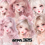 【A6 ホワイト】Girl 素材シート