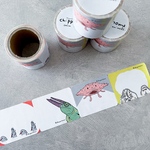 無の動物たちのロール付箋