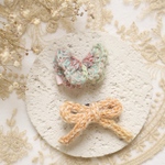 【Mさま専用】《🦋と🎀のふわふわベビークリップ》 ウール素材