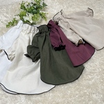 犬服『ナチュラルワッシャー生地♪ シャーリングシャツ　スモッグ　ブラウス』　秋　冬　重ね着