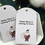 サンタクロースのクリスマスタグ 10枚入