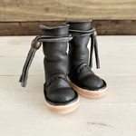 ⚫︎ブライス＊ダークグレー革ひもロングブーツ⚫︎