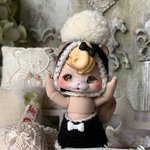 ぽんぽん帽子＊ブラック×ホワイト