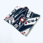 ブックカバー 文庫本サイズ　千社札　黒