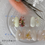 お花のヘアバレッタ・ピンク