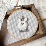 【1点限定】そぽうさチャーム/チェックver.(くすみパープル)