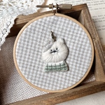 【1点限定】そぽねこチャーム/チェックver.(ミントグリーン)