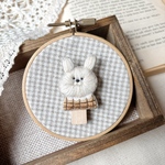  【1点限定】そぽうさクリップ/チェックver.(パンプキンオレンジ)