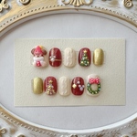 クリスマスネイルチップ キャラクター ディズニーネイル