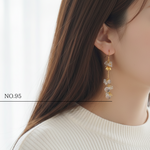 NO.95　ガラスドロップピアス　【イヤリング変更可】　ノンホールピアスステンレス 華奢ネックレス クリスマス 卒園 卒業 入園 入学 フォーマル オケージョン