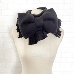 フリースビッグリボンマフラー（ブラック）