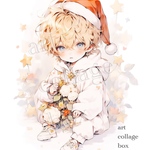 51  art collage box 人物ステッカー